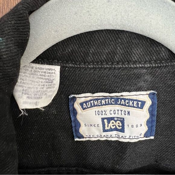 Authentic Riverdance Denim Jacket. Original Crew Jacket. Lee Black Denim Sz L. - Picture 5 of 5